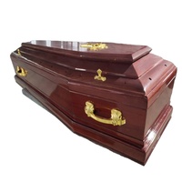 Ataúd Ecológico de Madera Maciza Estilo Europeo, Biodegradable y Personalizable para Adultos, con Color a Elección, para Entierro y Funerales