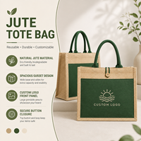 Sac de plage réutilisable personnalisé avec logo imprimé, écologique, en jute, avec fermeture à bouton, vente en gros