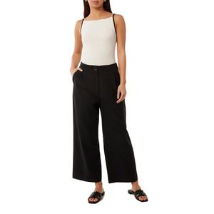 Pantalon long décontracté pour femme, couleur noire, fermeture éclair, 100 % coton, service OEM - Grande Vente - Product Image 4