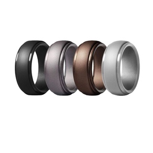 Breathable Silicone <strong>Rings</strong> <strong>for</strong> <strong>Men</strong> Durable &amp; Waterproof <strong>Rubber</strong> Wedding Bands 8mm Wide-2.5mm Thick - Product Image 2