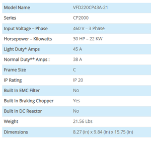 CF2000 ไดรฟ์อัตโนมัติอุตสาหกรรมแบบสามเฟส พร้อม PLC ในตัวและการสื่อสารแบบ Modbus - Product Image 5