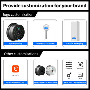 हथेली की नस जस्ता मिश्र धातु स्मार्ट डोर लॉक वाई-फाई बायोमेट्रिक कीलेस एंट्री - Product Image 5