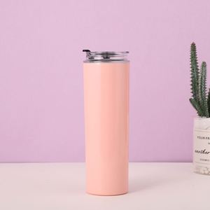 Stainless Steel 20Oz Skinny Straight Tumbler With Straw Lid - Product Image 4