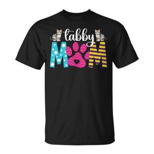 Camiseta Tabby Cat Mom para amantes y propietarios de gatos - Product Image 1