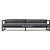 Deep Seat Outdoor Aluminium Lounge Sofa Set Extra breite Patio Couch mit ultimativem Komfort Färbbare Olefin Acryl Stoff Optionen