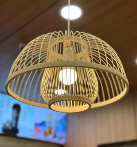 Bamboo <b>Toothpick</b> Bowl Lantern Natural Woven Hanging Light Handmade Bamboo Pendant Lamp OEM Supplier Vietnam - Product Image 1