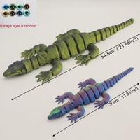 Figura de Lagarto Móvil Rojo y Azul, Impresa en 3D, Juguete Creativo y Moderno, Figura Simulada, Regalo, Adorno
