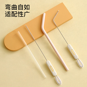 FaSoLa Multi Purpose Straw Brush 304 Stainless Steel Nylon Silicone Bottle Lid Crease Brush For Cleaning Bottles - Product Image 4