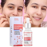 Sérum à la fraise fermenté à la vitamine C, au rétinol et à l'acide hyaluronique, anti-âge, anti-rides, unifiant le teint, adoucissant, éclaircissant et blanchissant