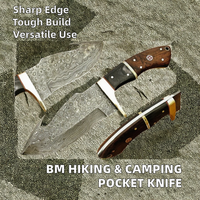 Couteau multifonctionnel BM pour la randonnée, le camping, la chasse, le bricolage, OEM, OTC, lame en acier Damas, manche en ABS, survie, tactique, EDC