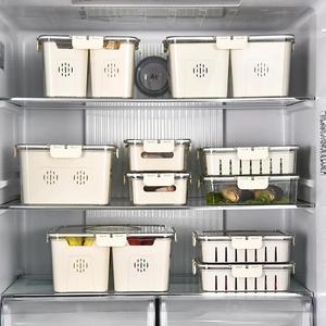 食品グレードPET保存容器、卵、果物、野菜用のハンドル付き密閉冷蔵庫オーガナイザー、カスタムロゴ対応 - Product Image 5