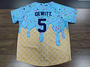 Maillots de baseball personnalisés à motif de crème glacée, tenues assorties pour la famille, pour jeunes et adultes, pour les jours de match estivaux - Product Image 6