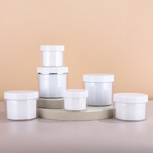 Cổ 100ml 200ml 250ml đôi tường nhựa mỹ phẩm bao bì lọ cho khuôn mặt Kem cơ thể chà bơ mặt nạ hộp với muỗng có nắp đậy - Product Image 1