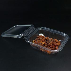 Food Grade Clear Tamper Proof Seal Plastic Packaging Containers Box,Disposable Plastic Container for Food Storage
