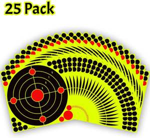 Pegatinas <span class=keywords><strong>de</strong></span> objetivo salpicado tiro adhesivo con impacto amarillo fluorescente para pistola BB pistola <span class=keywords><strong>de</strong></span> pellets Airsoft <span class=keywords><strong>Rifle</strong></span> práctica <span class=keywords><strong>de</strong></span> tiro - Product Image 2