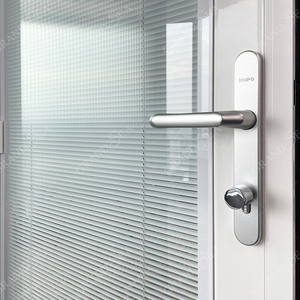 <span class=keywords><strong>Porte</strong></span> à bascule en <span class=keywords><strong>aluminium</strong></span> de style nordique, intérieur en verre, couleur chêne blanc, offre spéciale, maroc - Product Image 6