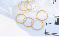 Mlluki Edelstahlring 18k Gold Silberfarben Einfacher Dünner Stapelbarer Hochzeits-Schmuck Geschenk für Paare 1mm Ringe