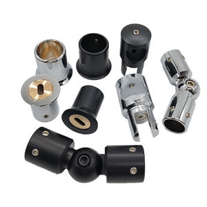 Connecteur de fixation pour porte de douche, tube rond universel, accessoires de porte en verre de salle de bain, pièces de fixation, support à bride - Product Image 1