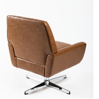 Chaise en cuir jaune moderne de haute qualité, chaise pivotante décorative d'appoint pour le salon, meubles