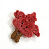 Porte-clés en peluche mignon en forme de feuille d'érable, en coton rembourré, ornement à suspendre pour sac, 11-30 cm, unisexe, 14 ans et plus, fabriqué en Chine