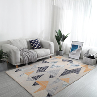 Tapis nordique moderne à motif géométrique, imprimées, maroc, à rayures, en tissu polaire rectangulaire