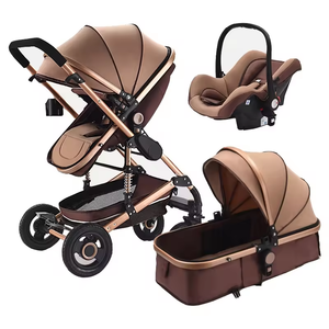 Cochecito de Bebé 3 en 1 de Lujo FANGZHUO, Cuna de Alta Calidad, Canasta para Dormir, 5 Ruedas, Marco de Acero Inoxidable para Bebés de 0 a 3 Años - Product Image 1