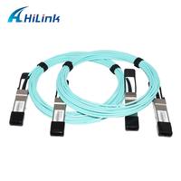 Transceiver Serat Optik QSFP 40G OM3 OM4 QSFP ke QSFP AOC 20M