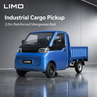 Camioneta Eléctrica LIMO EV, Estándar de Exportación, Vehículo de Cuatro Ruedas, Mini Camión Volquete Eléctrico, Camión de Carga Eléctrico con Caja