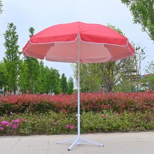 Sombrilla de Playa y Piscina con Revestimiento UV Plateado, Resistente al Viento, de 1.3 m, Color Liso, con Poste Metálico Ajustable - Product Image 4