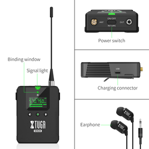 Xtuga Sem200 2 Bodypack 1 Transmitter Chuyên Nghiệp Stereo Không Dây Trong Tai Màn Hình Hệ Thống Màn Hình Trong Tai Với Chức Năng Bluetooth - Product Image 4