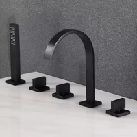 Robinet de baignoire généralisé à triple poignée de haute qualité baignoire chaude et froide 5 trous avec robinet de salle de bain robinet de douche de baignoire