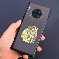Autocollants décoratifs en métal pour ordinateurs et téléphones portables, thème religieux chrétien, Jésus, cadeaux chrétiens