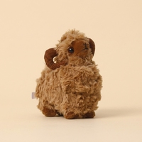 Porte-clés en peluche mignon en forme de mouton, personnalisable OEM, doux, en peluche, mascotte agneau, jouet animal en peluche pour cadeau, vente en gros