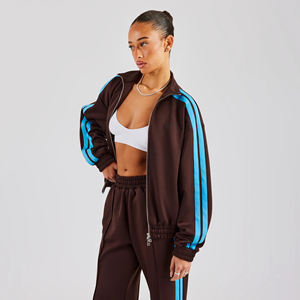 Tute Sportive Personalizzate con Logo del Produttore, Giacche e Pantaloni con Collo a Imbuto e Zip Blu - Product Image 3