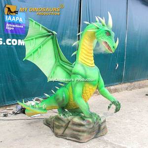 My Dino XJ374 Haunted House Prop Large Animatronic Smoking Western <span class=keywords><strong>Dragon</strong></span> - Product Image 3