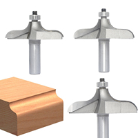 Fraise à chanfreiner pour table de travail en bois, 3 pièces, avec roulement, fraise à profiler classique pour le bois, fraise à profiler pour le dessus de table