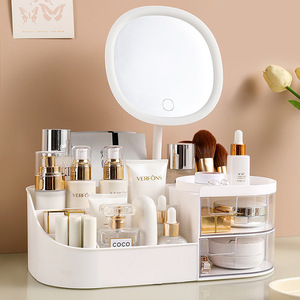 Organizador de Cosméticos de Plástico, Estilo Cajonera de Escritorio, con Compartimentos Transparentes para Productos de Belleza - Product Image 3