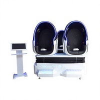 9D Egg Chair Motion VR Theatre Chair Experiencia de realidad virtual usada para interiores y exteriores Metal y material plástico