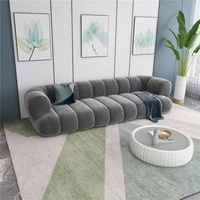 Canapé en tissu de luxe italien, design de villa, salon, canapé en forme de L, mobilier de salon moderne