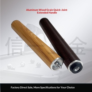 Hochwertiger Jaguar <span class=keywords><strong>Meiz</strong></span> Willie Quick-Stroke 13mm Ahorn-Billardqueue mit Verlängerung aus Aluminium, Holzmaserung-Griff und Edelstahl-Verlängerung, 19oz - Product Image 2