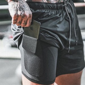 Custom Print Embroidery Double <b>Layer</b> Mesh Basketball Shorts Breathable Streetwear Factory Wholesale OEM Manufacturer Men Shorts - Product Image 3
