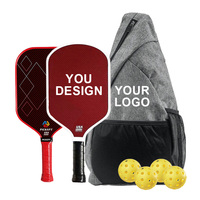 Raquette de pickleball haute performance légère en fibre de verre avec noyau en nid d'abeille polymère pour joueurs de club avancés