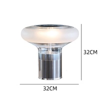 Post-Moderne Minimaliste Designer Chrome Étude Décoration Personnalisé Verre Lampe De Bureau Salon Modèle Chambre Chevet Moderne