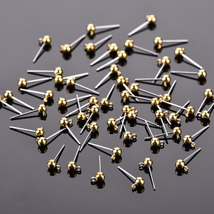 Accessoires de bijouterie, épingles à tête ronde en cuivre pour la fabrication de boucles d'oreilles, paquet de 24 mm - Product Image 2