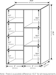 Moderna libreria in legno a 7 cubi in bianco pannello salvaspazio Design mobili per la casa ufficio uso alberghiero scuola - Product Image 4