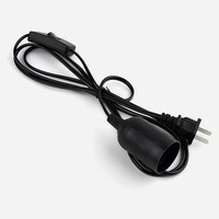 Douille E26 E27 avec interrupteur, support de lampe, en PVC, pour extérieur, AC 220V, sécurité, norme américaine, accessoires pour lustre et table