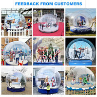 Boule à neige gonflable de taille humaine en PVC de 4m pour la décoration de Noël