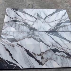 Carrelage en porcelaine marbrée 600x600, brillant et poli, prix d'usine avantageux pour les sols de villas et d'hôtels en Côte d'Ivoire - Product Image 4