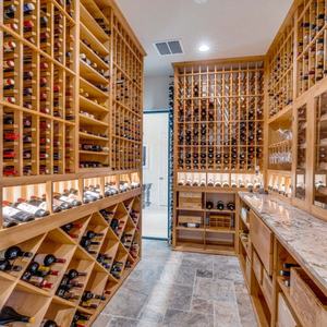 פינת מסתור מעוצבת במיוחד שיש עץ הליכה ליין תצוגת ארון יין אדום מחסן יין אדום מרתף יין - Product Image 2