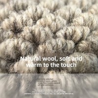 Tapis de sol 3D en laine personnalisé, vente en gros, couleur unie, toucher chaud, luxe léger, pour chambre de luxe et magasin de détail